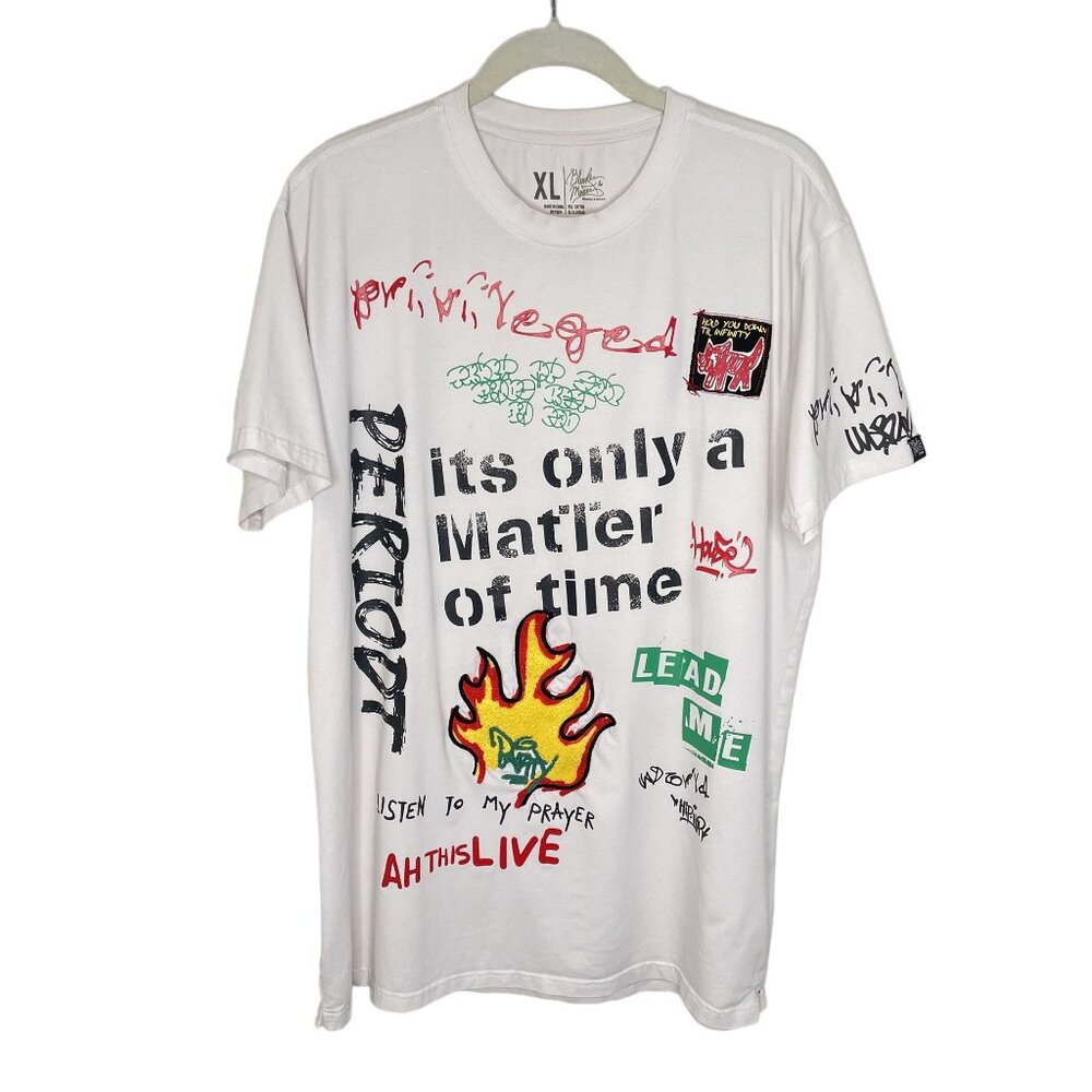Bleecker & Mercer Men's White Graphic Tee, XL